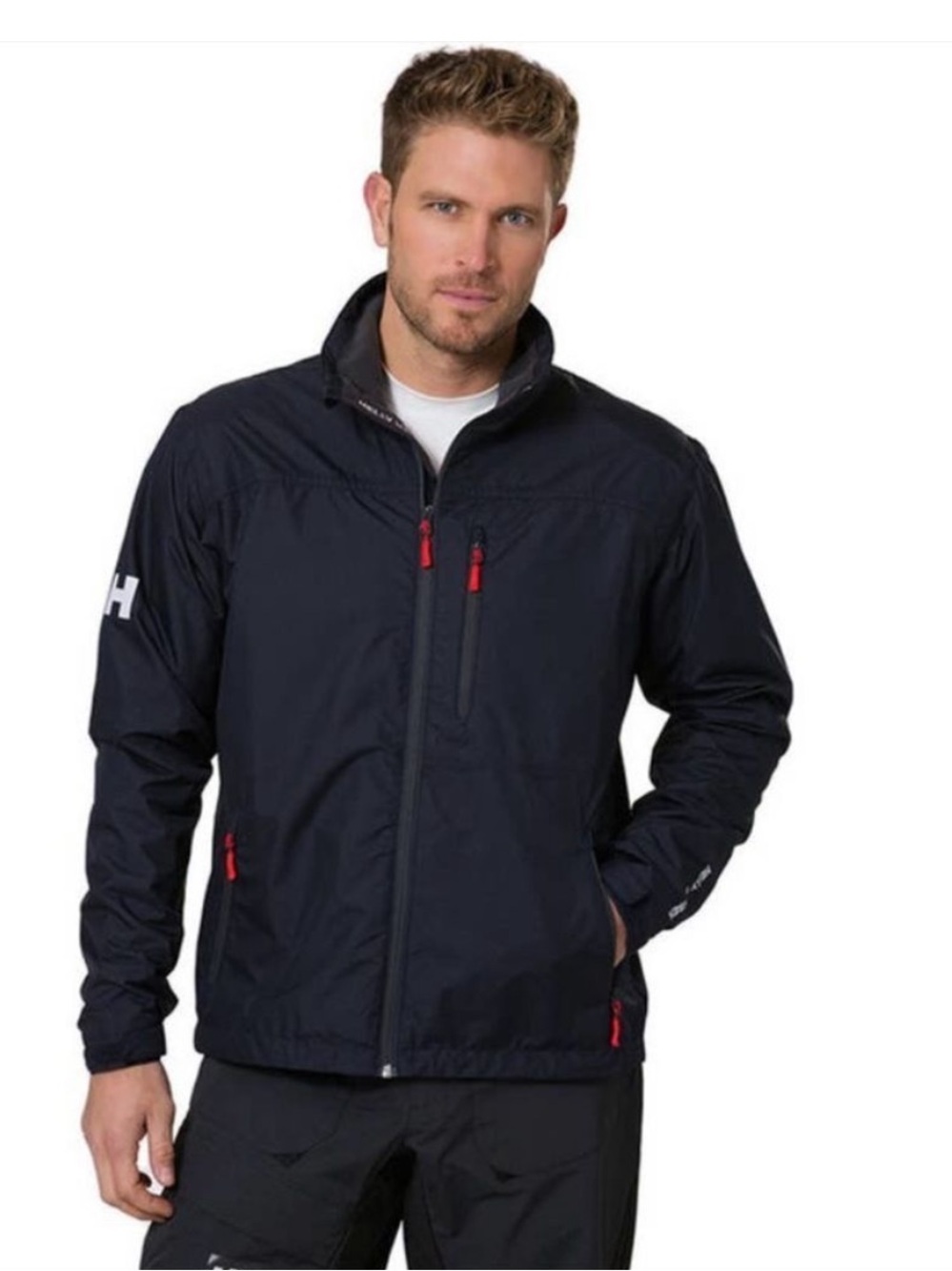 Helly Hansen Men's Crew Midlayer Sailing Jacket Navy Blue Size Large